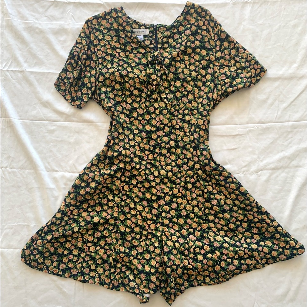 90's Floral Jumper Short One Piece